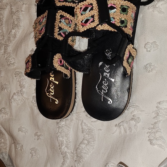 Free people mantra mirror sandals brand new sandals size 38 1/2 made in … - Picture 4 of 6